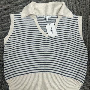 Striped Sleeveless Knit Top